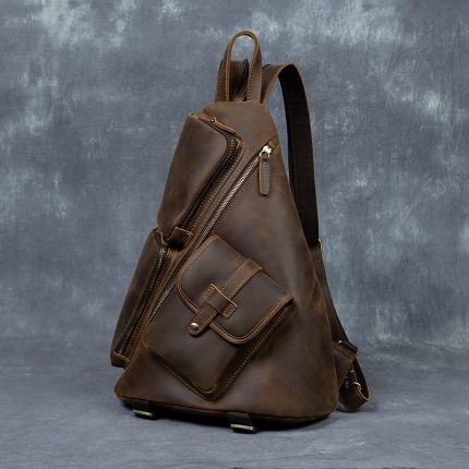 Men's Large Capacity Genuine Leather Backpack - Premium Business Style, Multi-Functional for Business Trips & Travel